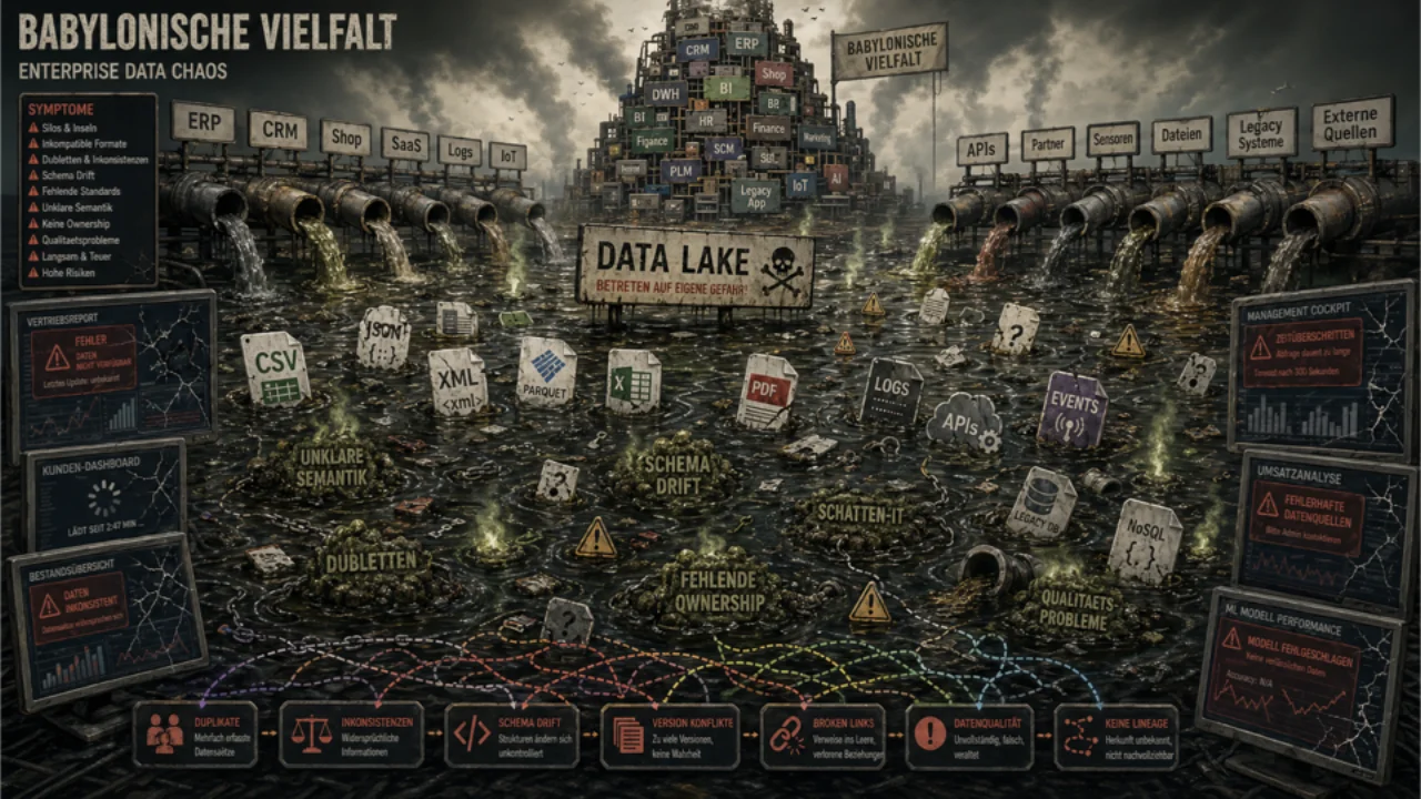 Babylonische Vielfalt -- Enterprise-Datensumpf rund um den Data Lake